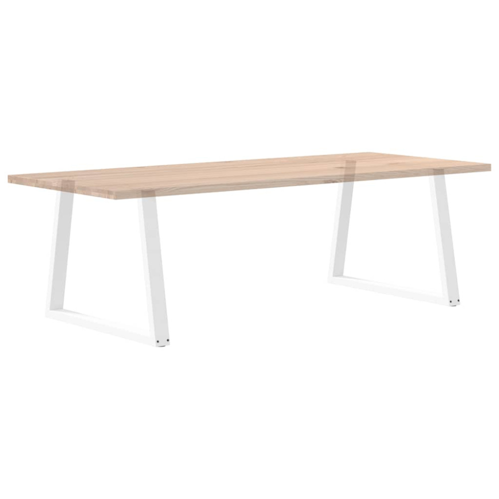 Produktbild för Matbordsben V-formade 2 st vita 100x(72-73,3) cm stål