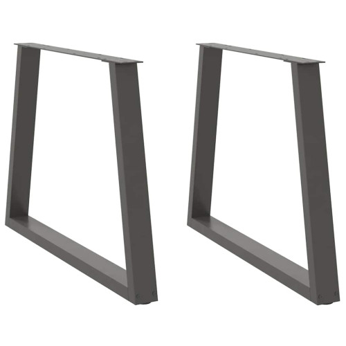 vidaXL Matbordsben V-formade 2 st antracit 100x(72-73,3) cm stål