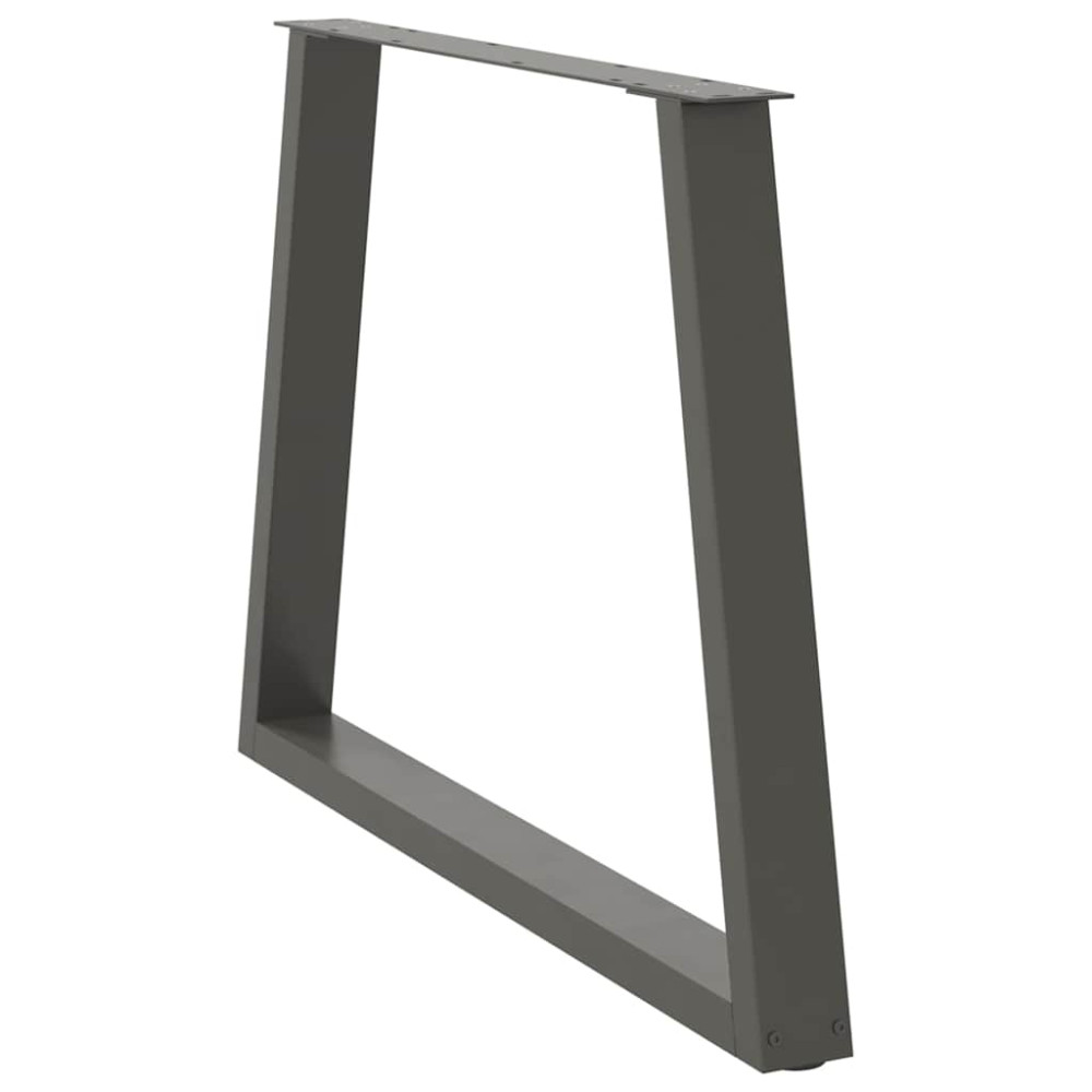 Produktbild för Matbordsben V-formade 2 st antracit 100x(72-73,3) cm stål