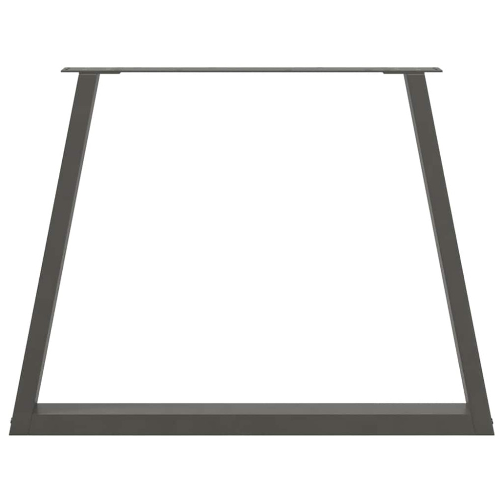 Produktbild för Matbordsben V-formade 2 st antracit 100x(72-73,3) cm stål