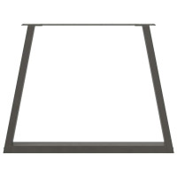 Produktbild för Matbordsben V-formade 2 st antracit 100x(72-73,3) cm stål