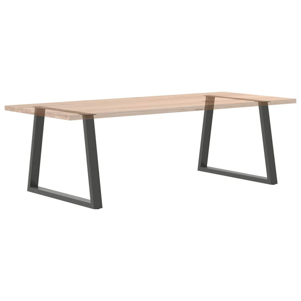 Produktbild för Matbordsben V-formade 2 st antracit 100x(72-73,3) cm stål