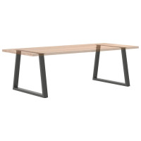 Produktbild för Matbordsben V-formade 2 st antracit 100x(72-73,3) cm stål