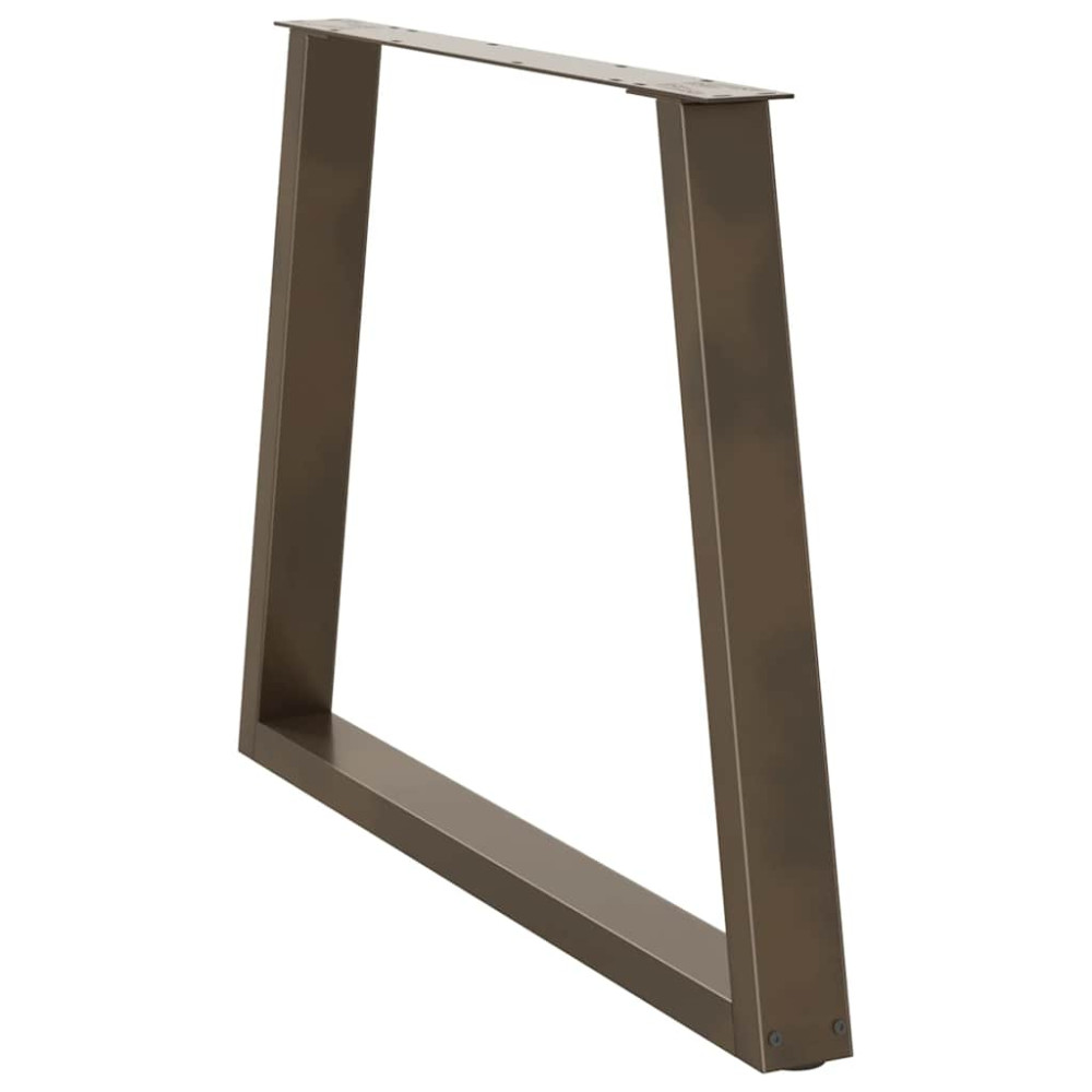 Produktbild för Matbordsben V-formade 2 st naturstål 100x(72-73,3) cm stål