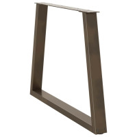 Produktbild för Matbordsben V-formade 2 st naturstål 100x(72-73,3) cm stål