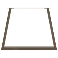 Produktbild för Matbordsben V-formade 2 st naturstål 100x(72-73,3) cm stål