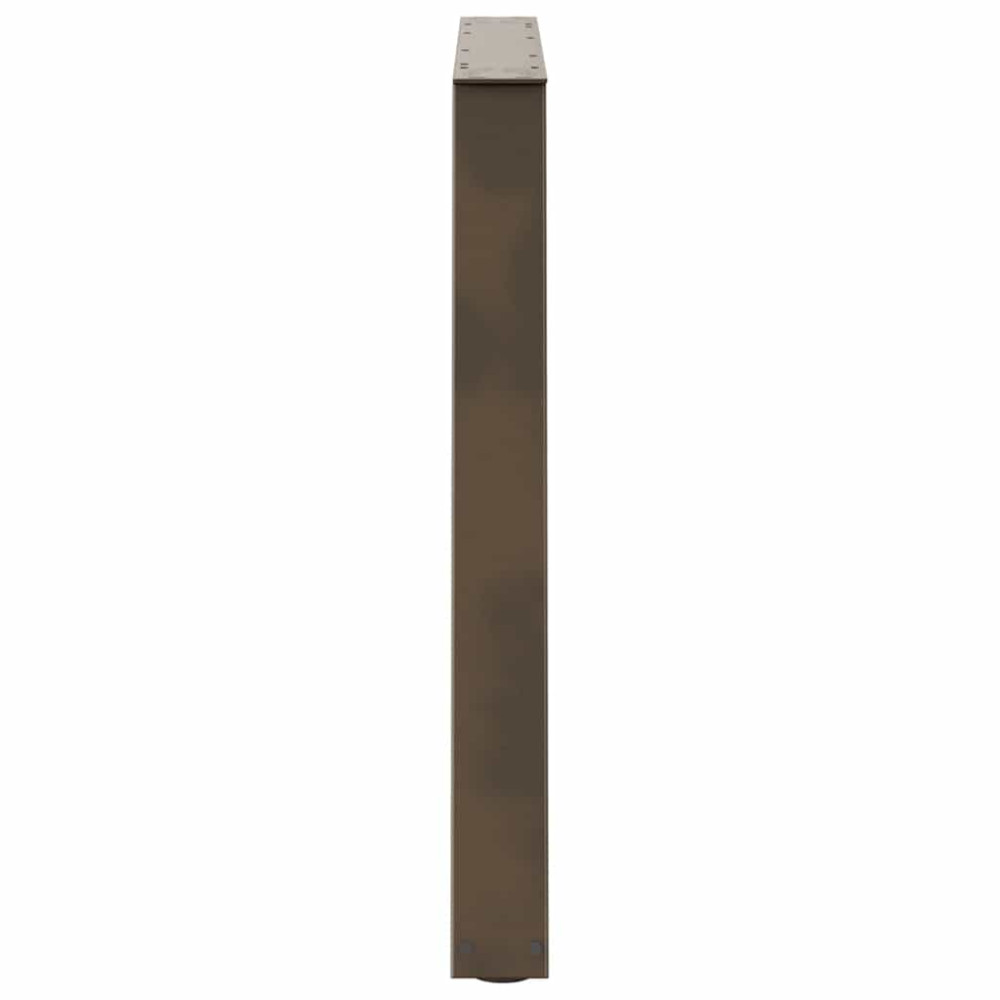 Produktbild för Matbordsben V-formade 2 st naturstål 100x(72-73,3) cm stål