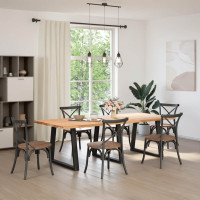 Produktbild för Matbordsben V-formade 3 st svarta 70x(72-73,3) cm stål