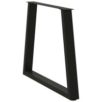 Produktbild för Matbordsben V-formade 3 st svarta 70x(72-73,3) cm stål