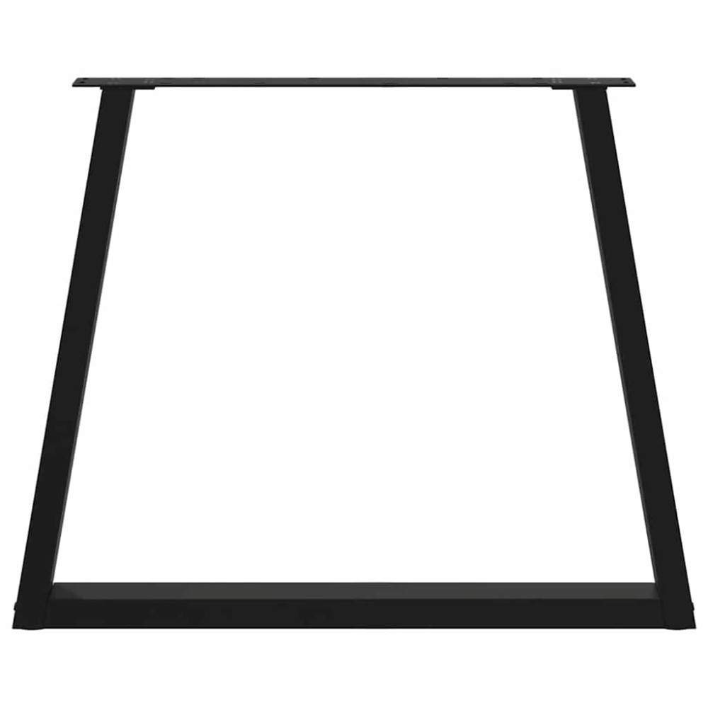 Produktbild för Matbordsben V-formade 3 st svarta 70x(72-73,3) cm stål