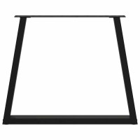 Produktbild för Matbordsben V-formade 3 st svarta 70x(72-73,3) cm stål