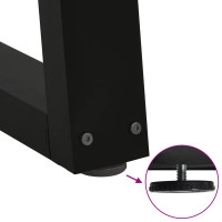 Produktbild för Matbordsben V-formade 3 st svarta 70x(72-73,3) cm stål