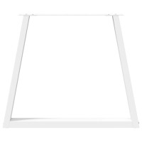 Produktbild för Matbordsben V-formade 3 st vita 70x(72-73,3) cm stål