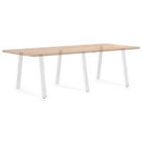 Produktbild för Matbordsben V-formade 3 st vita 70x(72-73,3) cm stål
