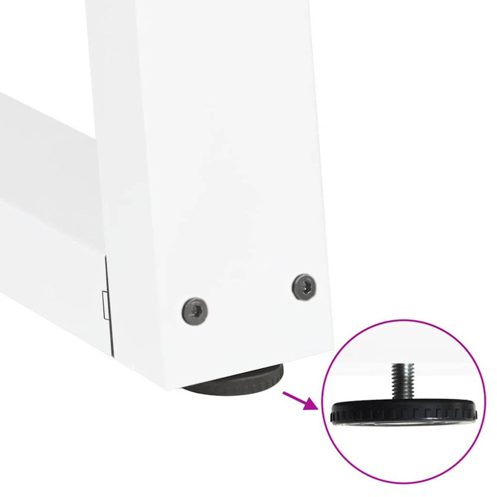 Produktbild för Matbordsben V-formade 3 st vita 70x(72-73,3) cm stål
