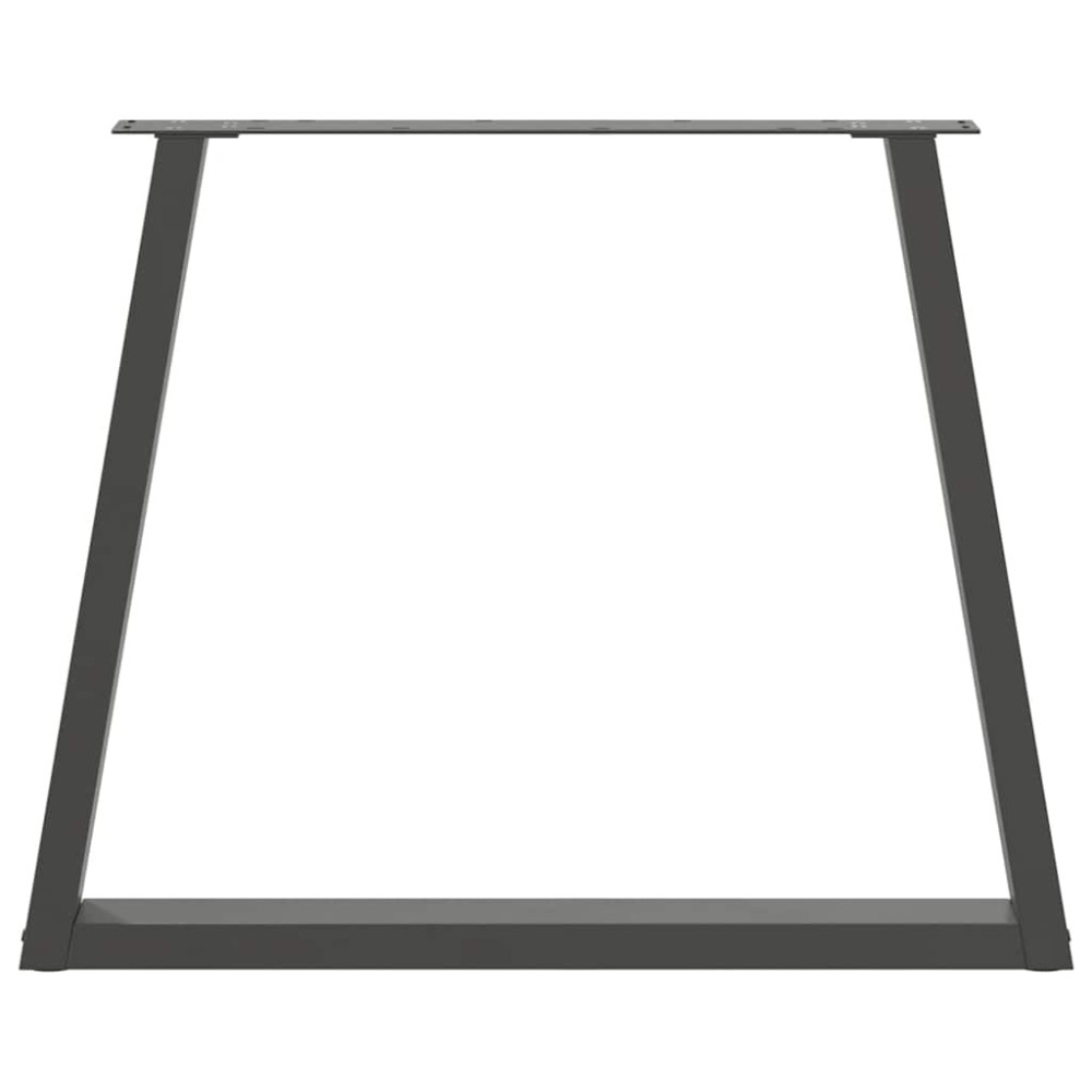 Produktbild för Matbordsben V-formade 3 st antracit 70x(72-73,3) cm stål