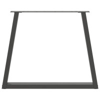 Produktbild för Matbordsben V-formade 3 st antracit 70x(72-73,3) cm stål