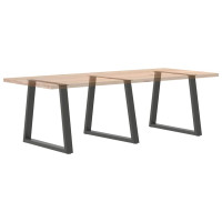 Produktbild för Matbordsben V-formade 3 st antracit 70x(72-73,3) cm stål