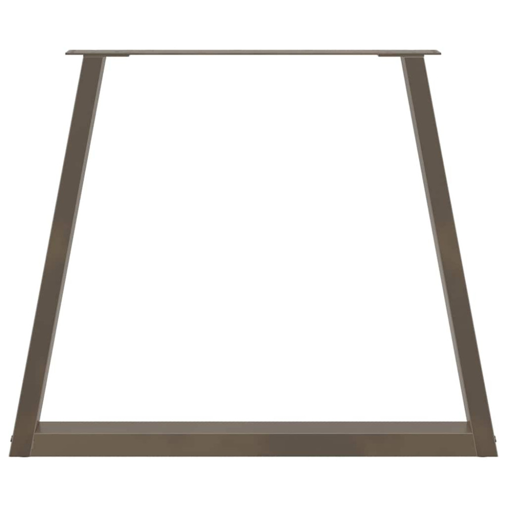 Produktbild för Matbordsben V-formade 3 st naturstål 70x(72-73,3) cm stål