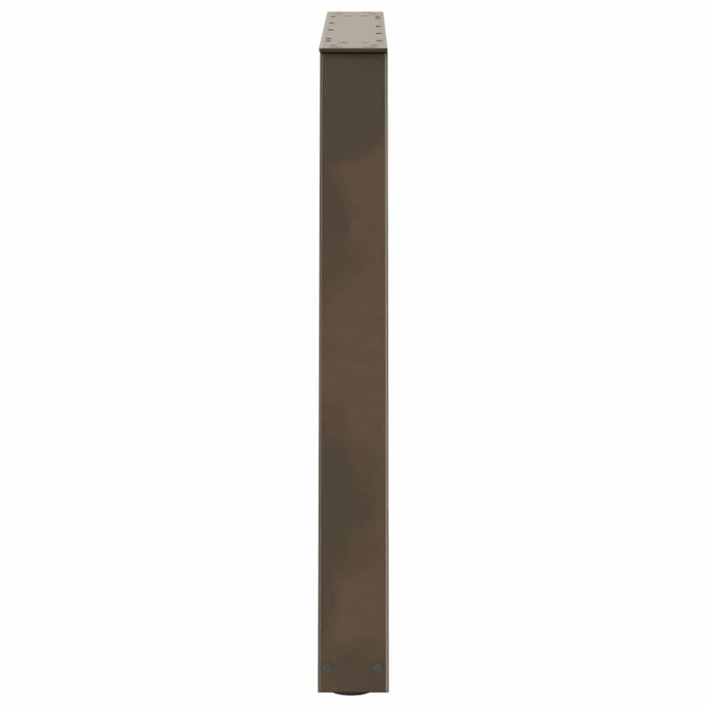 Produktbild för Matbordsben V-formade 3 st naturstål 70x(72-73,3) cm stål