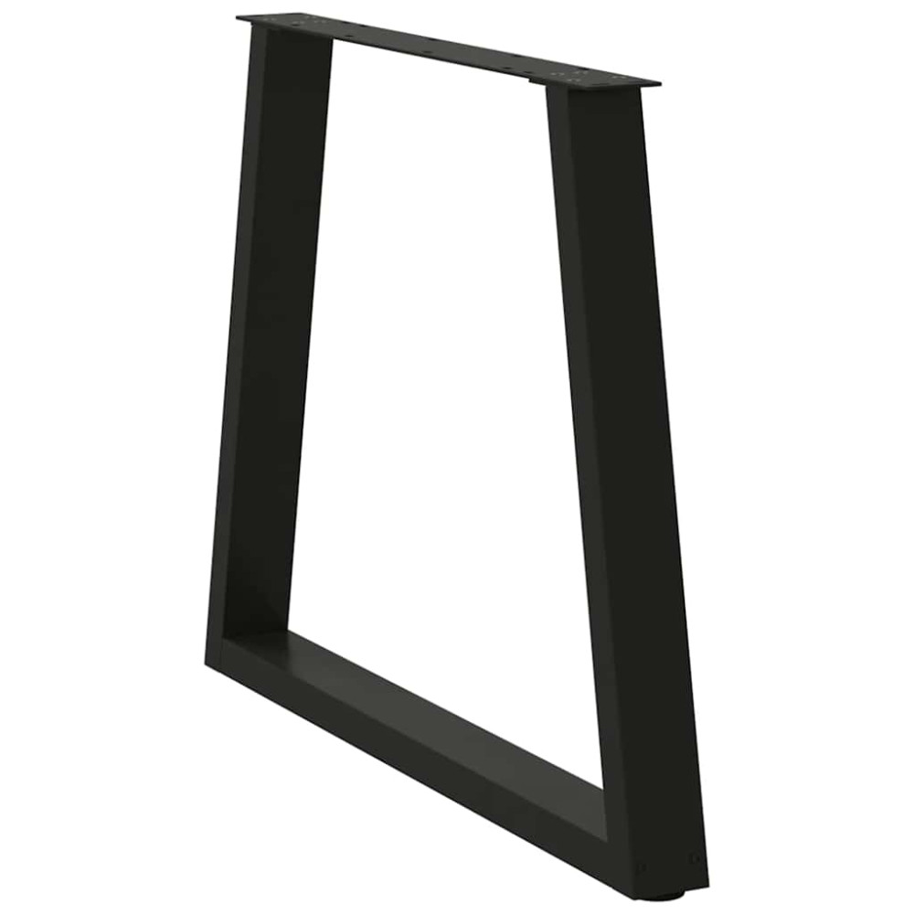 Produktbild för Matbordsben V-formade 3 st svarta 80x(72-73,3) cm stål