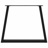 Produktbild för Matbordsben V-formade 3 st svarta 80x(72-73,3) cm stål