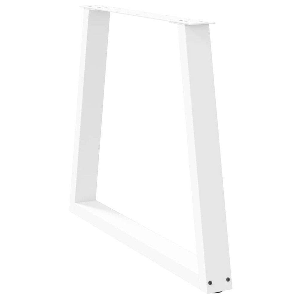 Produktbild för Matbordsben V-formade 3 st vita 80x(72-73,3) cm stål
