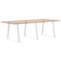 Produktbild för Matbordsben V-formade 3 st vita 80x(72-73,3) cm stål