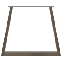 Produktbild för Matbordsben V-formade 3 st naturstål 80x(72-73,3) cm stål