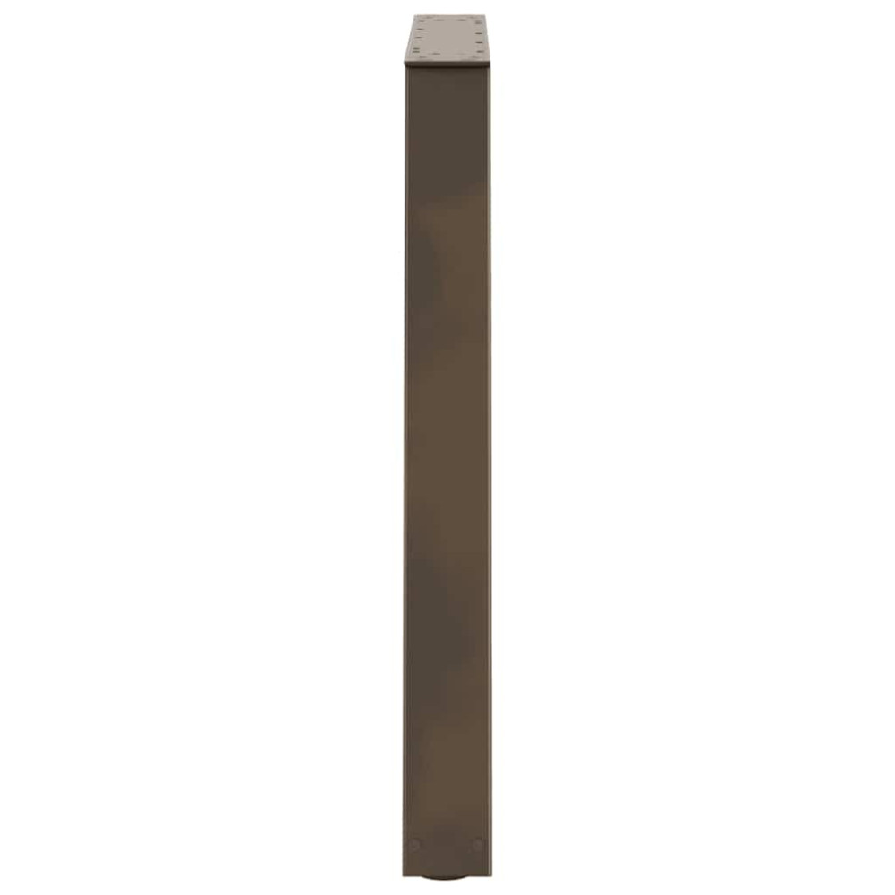 Produktbild för Matbordsben V-formade 3 st naturstål 80x(72-73,3) cm stål