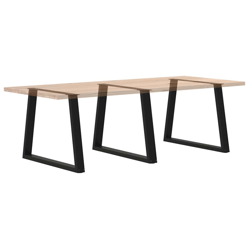 Produktbild för Matbordsben V-formade 3 st svarta 90x(72-73,3) cm stål