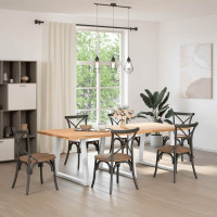 Produktbild för Matbordsben V-formade 3 st vita 90x(72-73,3) cm stål