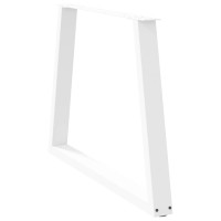 Produktbild för Matbordsben V-formade 3 st vita 90x(72-73,3) cm stål