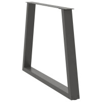 Produktbild för Matbordsben V-formade 3 st antracit 90x(72-73,3) cm stål