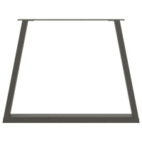 Produktbild för Matbordsben V-formade 3 st antracit 90x(72-73,3) cm stål
