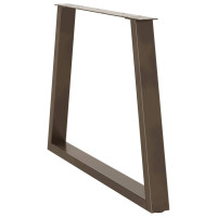 Produktbild för Matbordsben V-formade 3 st naturstål 90x(72-73,3) cm stål