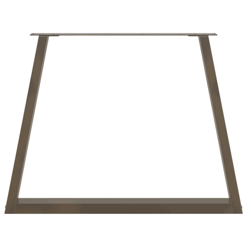 Produktbild för Matbordsben V-formade 3 st naturstål 90x(72-73,3) cm stål