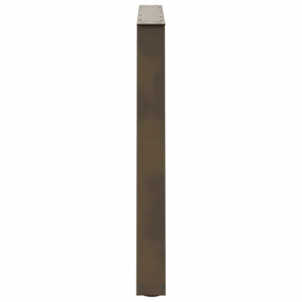 Produktbild för Matbordsben V-formade 3 st naturstål 90x(72-73,3) cm stål