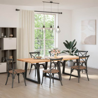 Produktbild för Matbordsben V-formade 3 st svarta 100x(72-73,3) cm stål