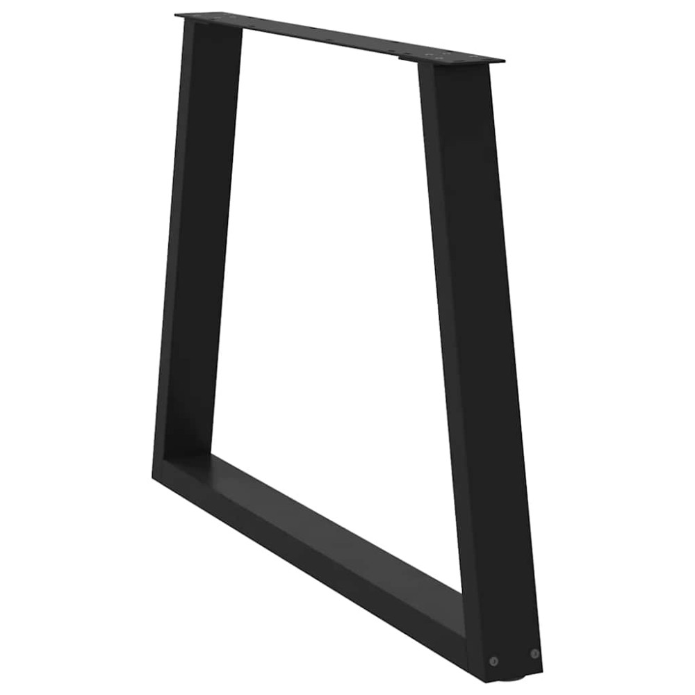 Produktbild för Matbordsben V-formade 3 st svarta 100x(72-73,3) cm stål