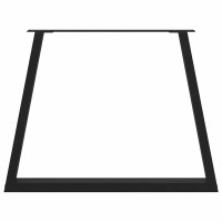 Produktbild för Matbordsben V-formade 3 st svarta 100x(72-73,3) cm stål