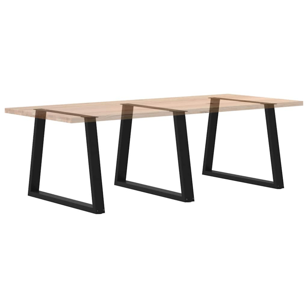 Produktbild för Matbordsben V-formade 3 st svarta 100x(72-73,3) cm stål