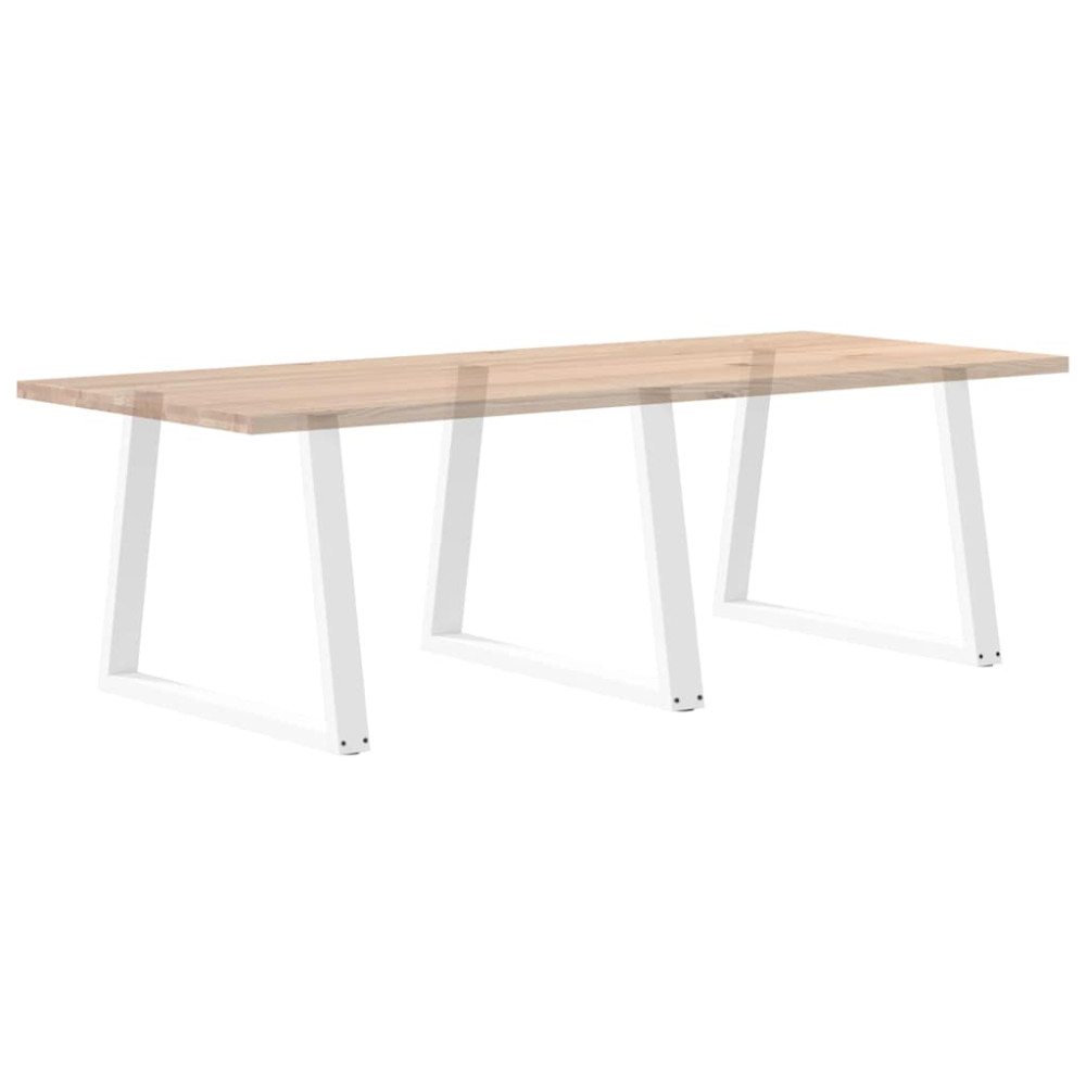 Produktbild för Matbordsben V-formade 3 st vita 100x(72-73,3) cm stål