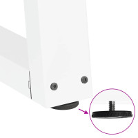 Produktbild för Matbordsben V-formade 3 st vita 100x(72-73,3) cm stål