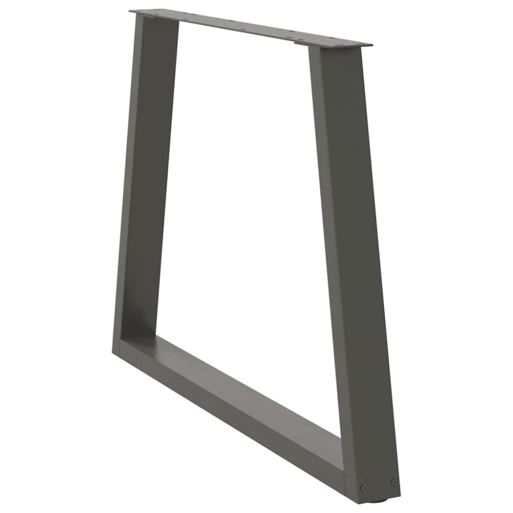 Produktbild för Matbordsben V-formade 3 st antracit 100x(72-73,3) cm stål
