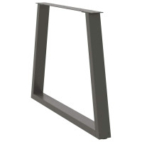 Produktbild för Matbordsben V-formade 3 st antracit 100x(72-73,3) cm stål
