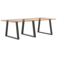 Produktbild för Matbordsben V-formade 3 st antracit 100x(72-73,3) cm stål