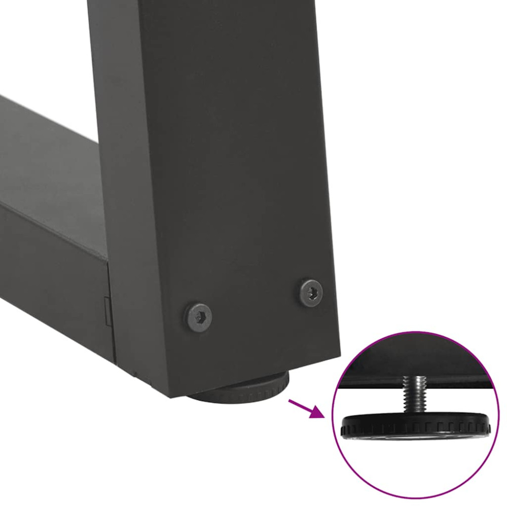 Produktbild för Matbordsben V-formade 3 st antracit 100x(72-73,3) cm stål