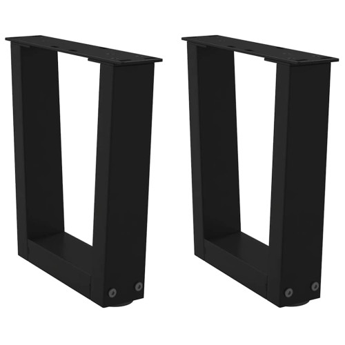 vidaXL Soffbordsben V-formade 2 st svarta 30x(30-31,3) cm stål