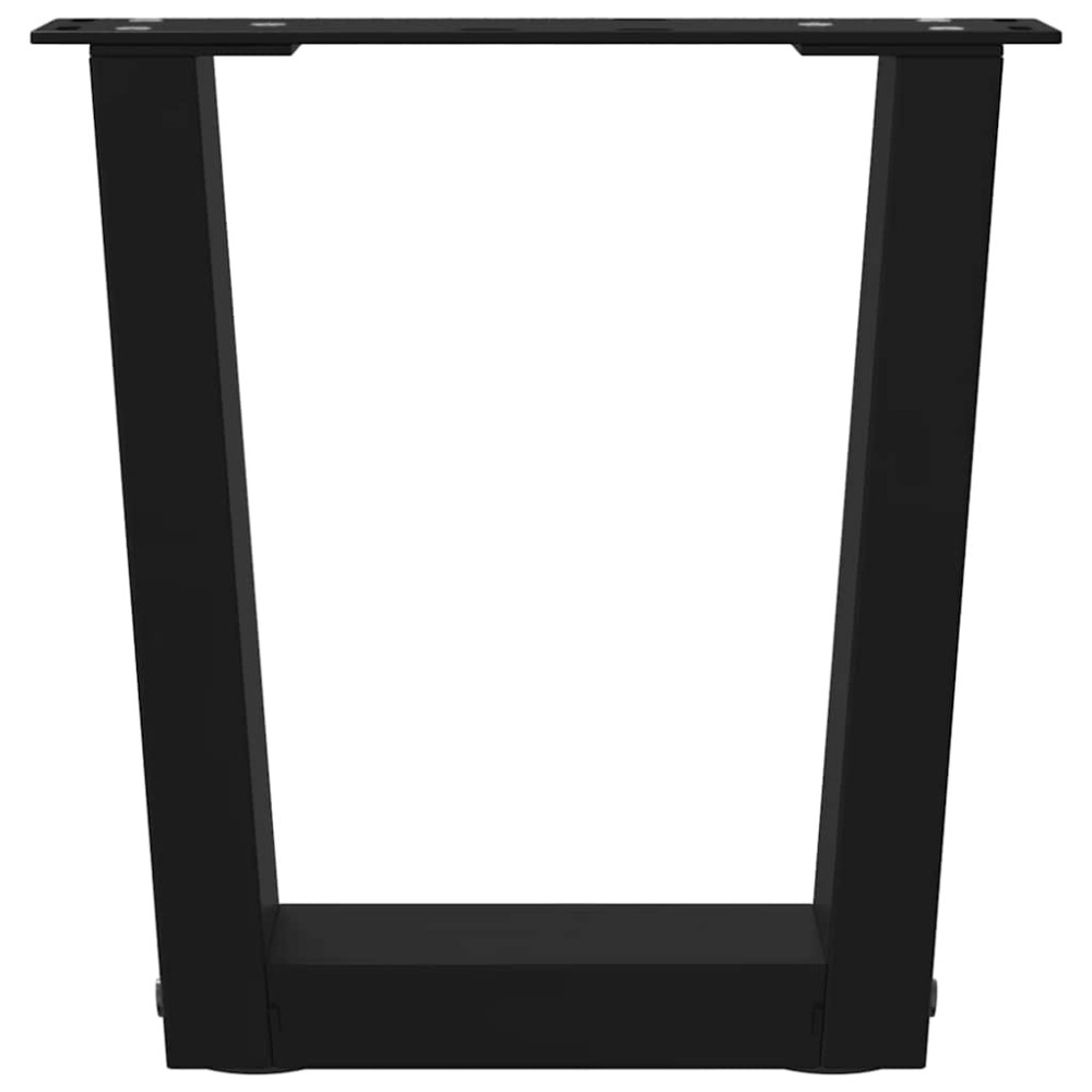 Produktbild för Soffbordsben V-formade 2 st svarta 30x(30-31,3) cm stål